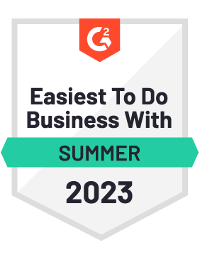G2 Easiest to Do Business With - Summer 2023 Badge